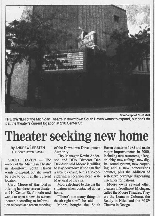 Michigan Theatre - 2004 Article (newer photo)